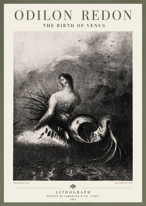 Odilon Redon The Birth of Venus No6 - Plakat