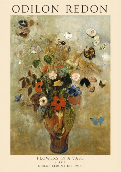 Odilon Redon Flowers in a Vase I No1 - Plakat