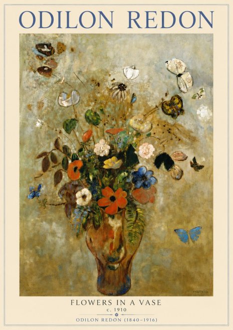 Odilon Redon Flowers in a Vase I No3 - Plakat
