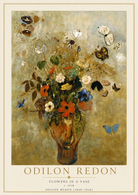Odilon Redon Flowers in a Vase I No5 - Plakat