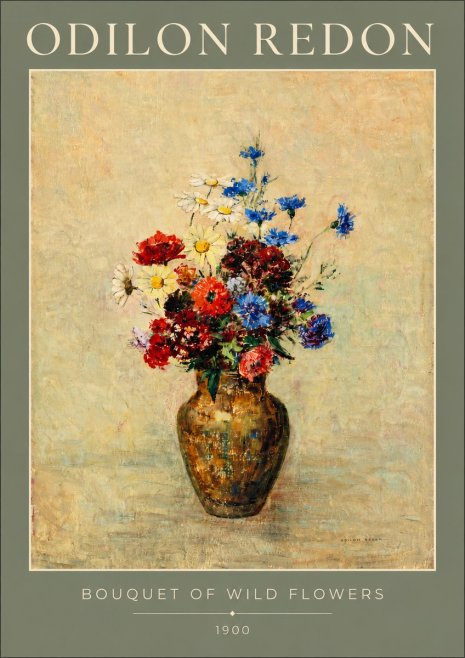 Odilon Redon Bouquet of Wild Flowers I No2 - Plakat