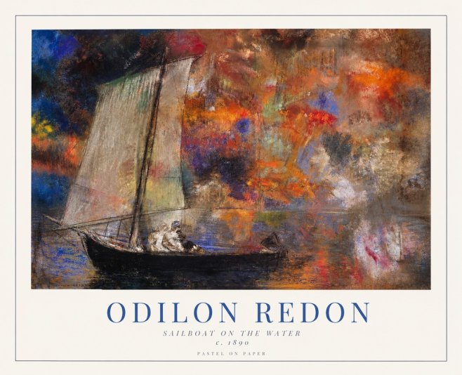 Odilon Redon Sailboat on the Water No1 - Plakat