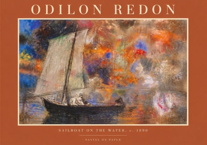 Odilon Redon Sailboat on the Water No6 - Plakat