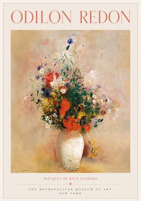 Odilon Redon Bouquet of Wild Flowers II No1 - Plakat