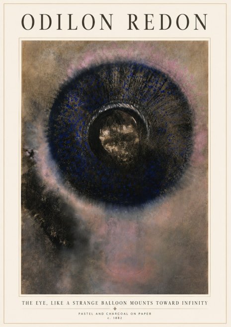 Odilon Redon The Eye, Like a Strange Balloon Mounts Toward Infinity No5 - Plakat