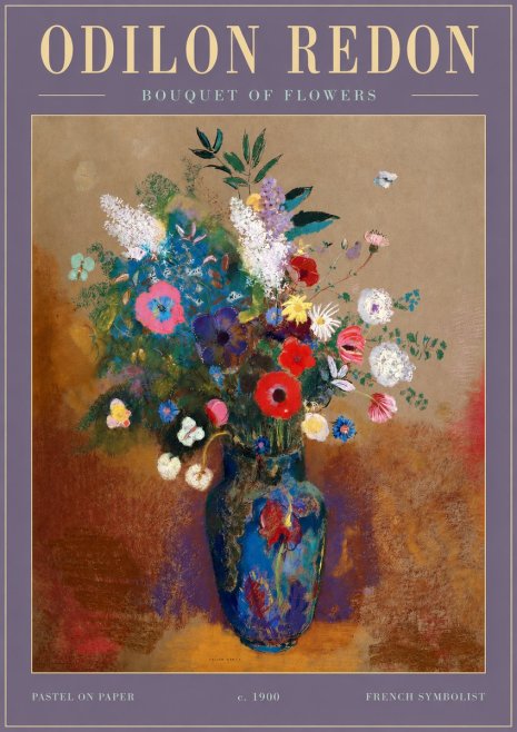 Odilon Redon Bouquet of Flowers No2 - Plakat