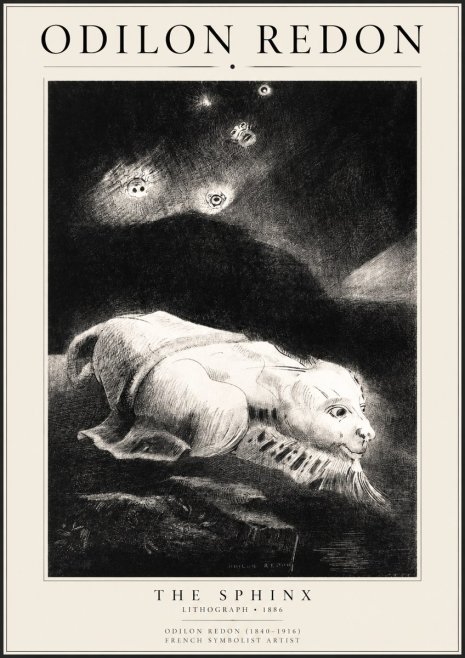 Odilon Redon The Sphinx No1 - Plakat