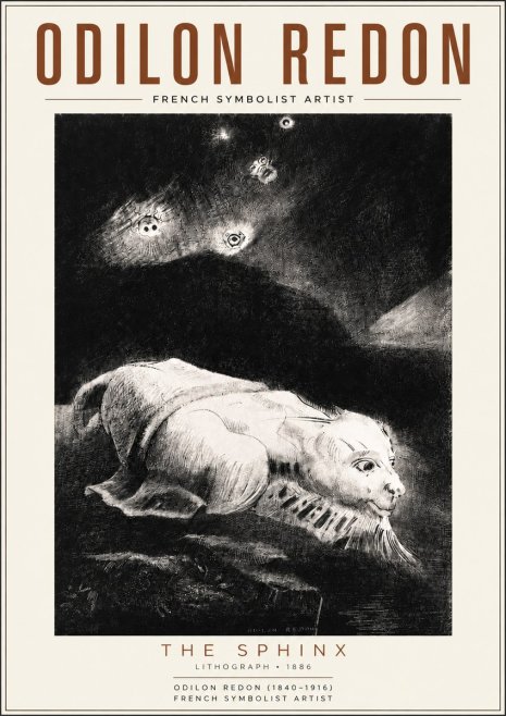 Odilon Redon The Sphinx No5 - Plakat
