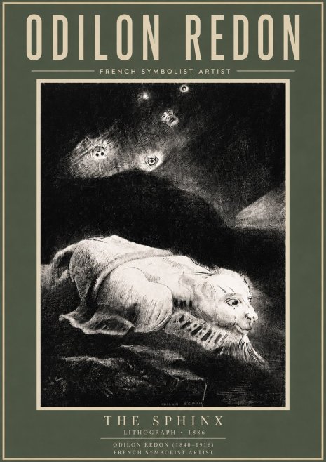 Odilon Redon The Sphinx No6 - Plakat