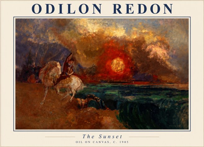 Odilon Redon The Sunset No5 - Plakat