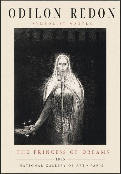 Odilon Redon The Princess of Dreams No3 - Plakat