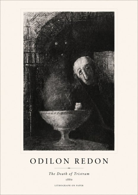 Odilon Redon The Death of Tristram No1 - Plakat