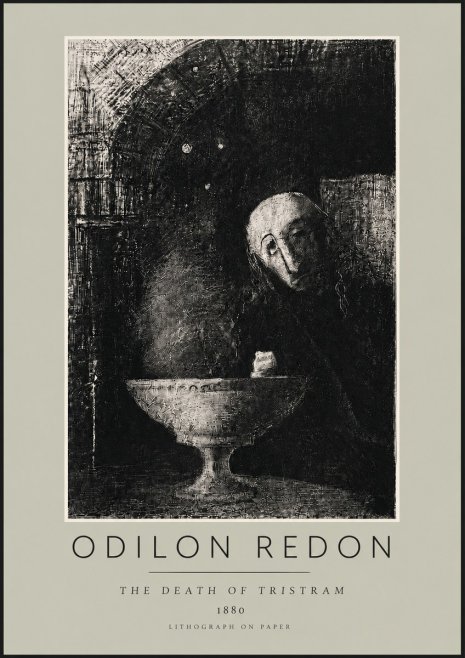 Odilon Redon The Death of Tristram No4 - Plakat