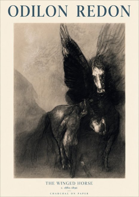 Odilon Redon The Winged Horse No6 - Plakat
