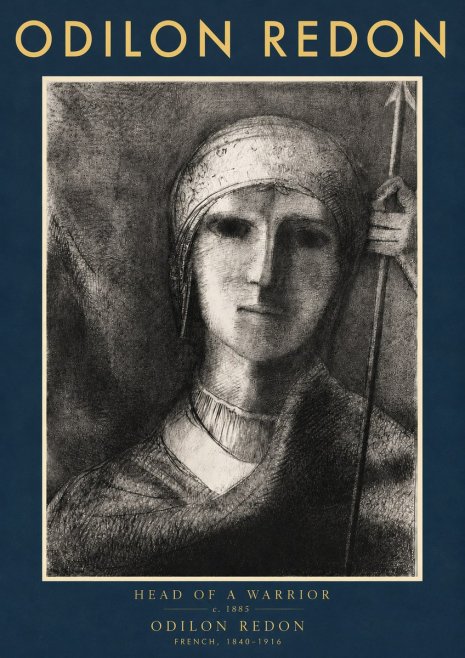 Odilon Redon Head of a Warrior No4 - Plakat