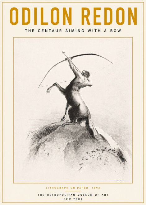 Odilon Redon The Centaur Aiming with a Bow No3 - Plakat
