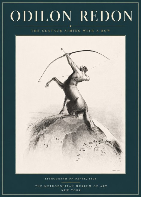 Odilon Redon The Centaur Aiming with a Bow No4 - Plakat