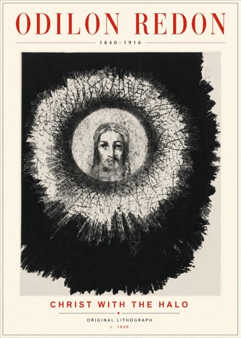 Odilon Redon Christ with the Halo No3 - Plakat