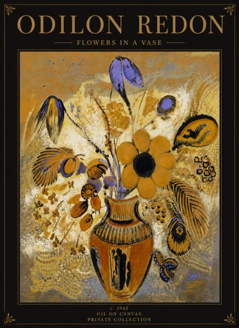 Odilon Redon Flowers in a Vase II No4 - Plakat