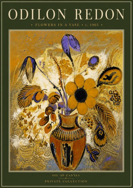 Odilon Redon Flowers in a Vase II No6 - Plakat