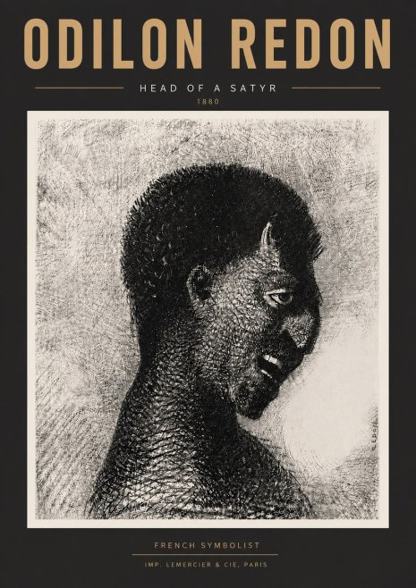 Odilon Redon Head of a Satyr No6 - Plakat