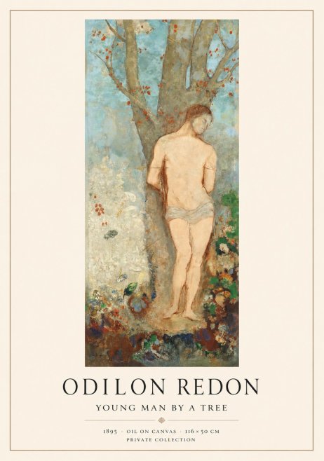 Odilon Redon Young Man by a Tree No1 - Plakat
