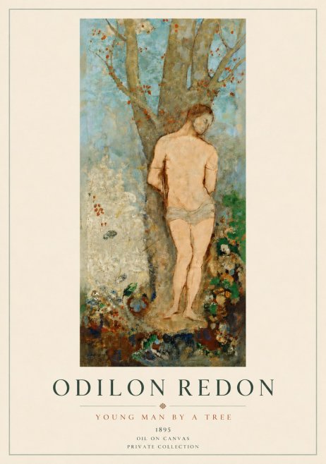Odilon Redon Young Man by a Tree No5 - Plakat