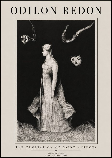 Odilon Redon The Temptation of Saint Anthony No3 - Plakat