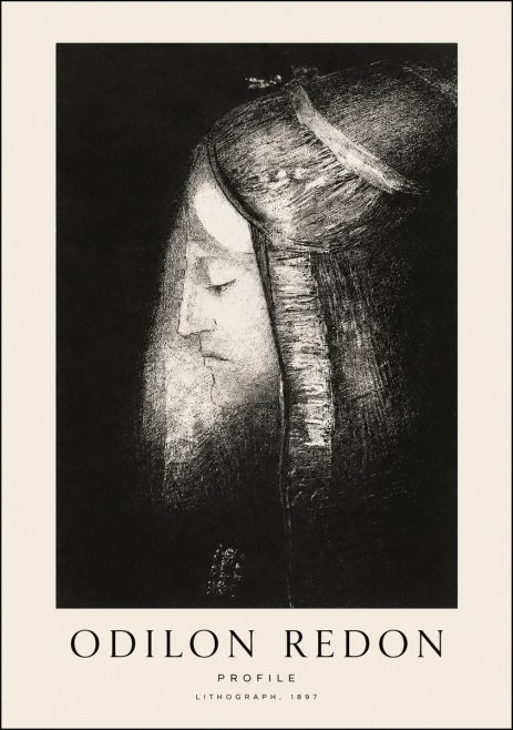Odilon Redon Profile No1 - Plakat