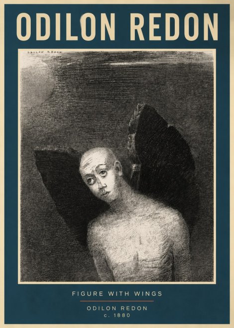 Odilon Redon Figure with Wings No2 - Plakat