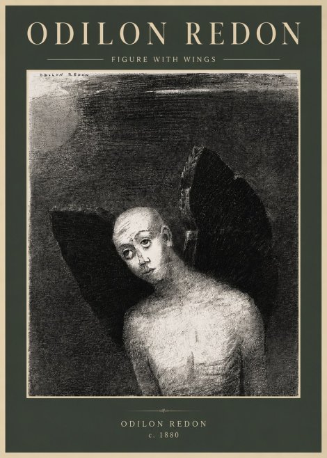 Odilon Redon Figure with Wings No5 - Plakat