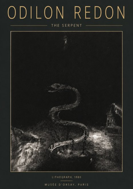 Odilon Redon The Serpent No6 - Plakat