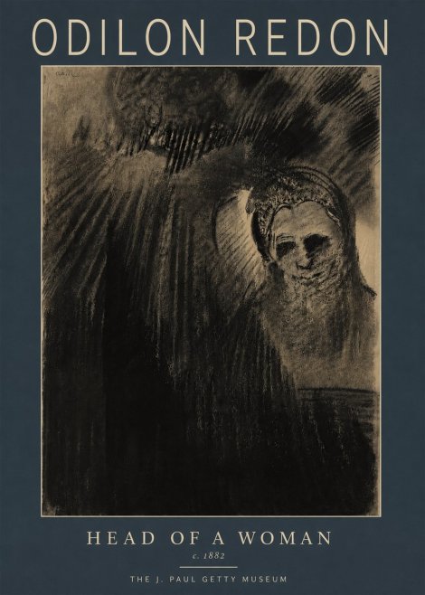 Odilon Redon Head of a Woman No5 - Plakat