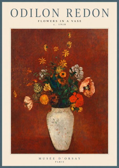 Odilon Redon Flowers in a Vase III No4 - Plakat