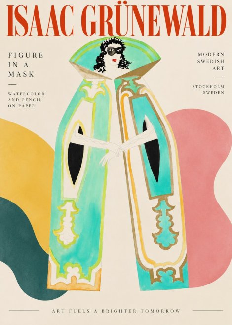 Isaac Grünewald Figure in a Mask No3 - Plakat