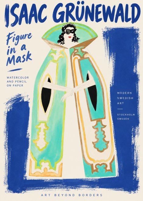 Isaac Grünewald Figure in a Mask No4 - Plakat