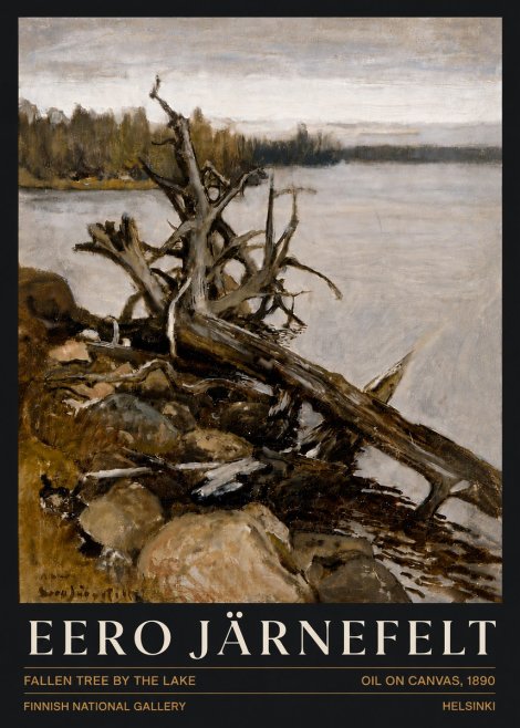 Eero Järnefelt Fallen Tree by the Lake No6 - Plakat