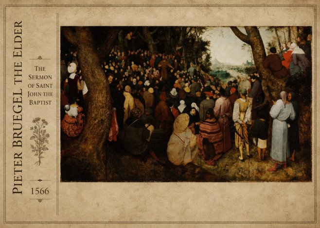 Pieter Bruegel The Sermon of Saint John the Baptist I No2 - Plakat