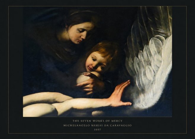 Michelangelo Merisi da Caravaggio The Seven Works of Mercy IV No5 - Plakat