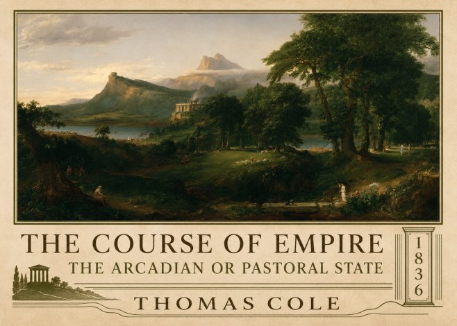 Thomas Cole The Course of Empire - the Arcadian or Pastoral State No2 - Plakat
