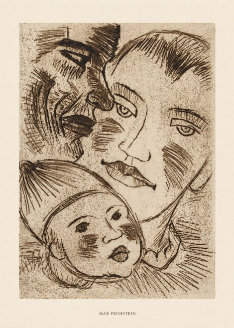 Max Pechstein Fischerfamilie No6 - Plakat