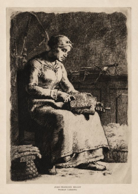 Jean-François Millet Woman Carding No5 - Plakat