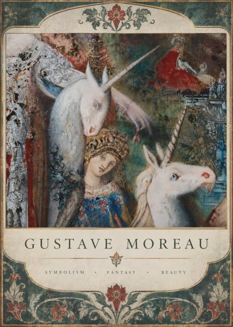 Gustave Moreau The Unicorns II No6 - Plakat