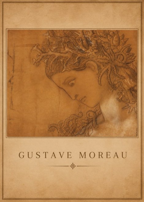 Gustave Moreau Head of a Woman No1 - Plakat
