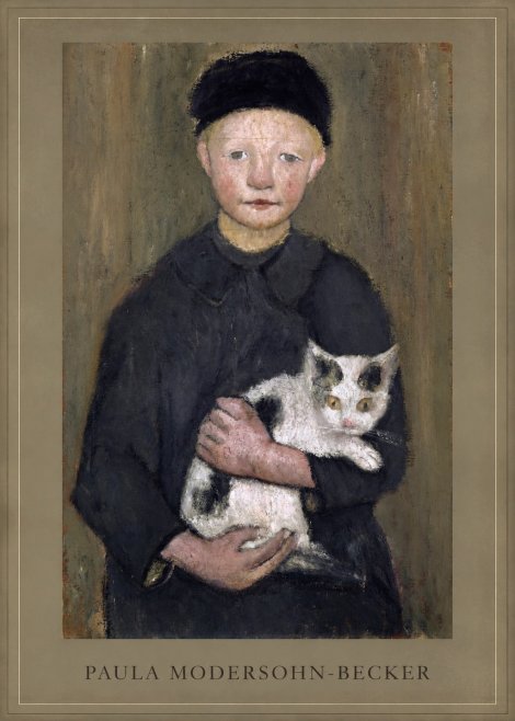 Paula Modersohn-Becker Girl with Cat No5 - Plakat