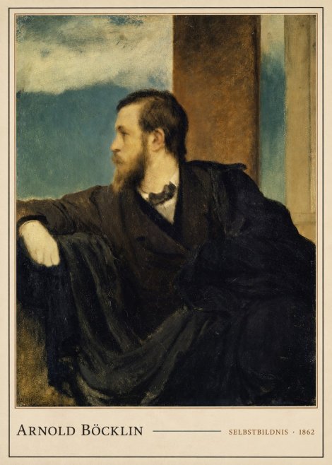 Arnold Böcklin Selbstbildnis No4 - Plakat