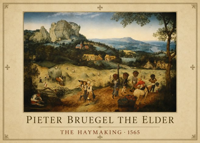 Pieter Bruegel The Haymaking No1 - Plakat