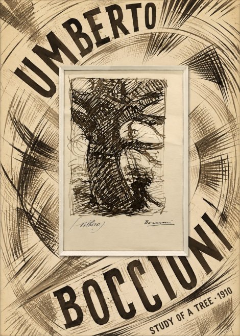Umberto Boccioni Study of a Tree No6 - Plakat