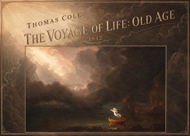 Thomas Cole The Voyage of Life: Old Age II No3 - Plakat