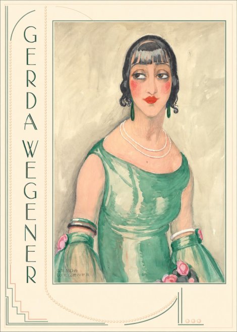 Gerda Wegener Portrait of a Woman in Green Dress No3 - Plakat